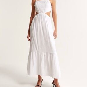 Abercrombie Crinkle Textured Cutout Maxi Dress NWT